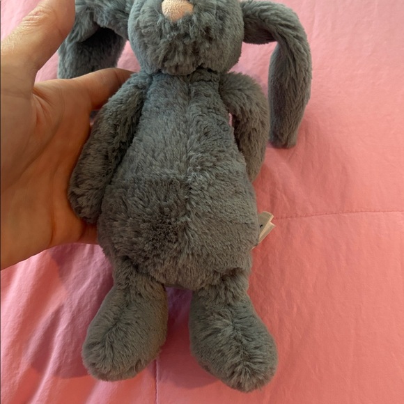 Jellycat Bashful Forest Green Bunny Plush 7 Retired Like new Dark Grey Jelly Cat - Picture 5 of 6